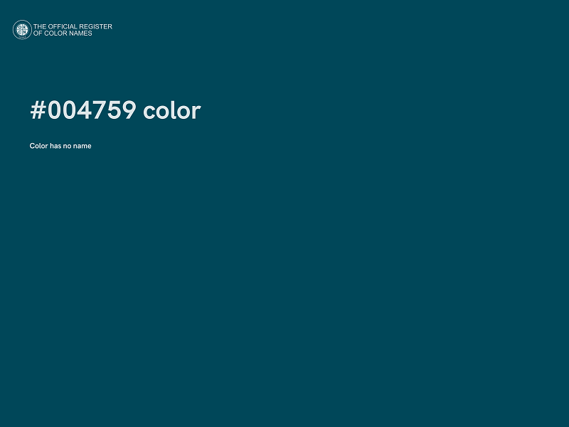 #004759 color image
