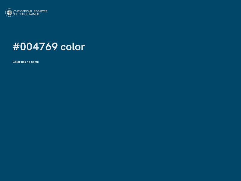 #004769 color image