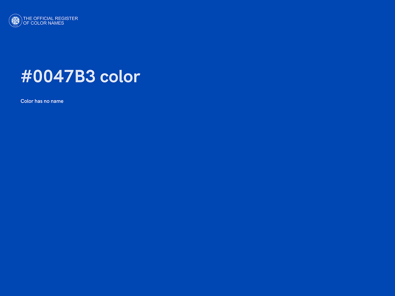 #0047B3 color image