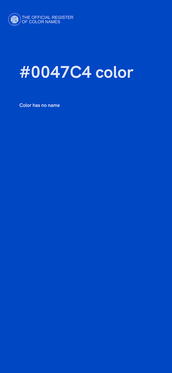 #0047C4 color image
