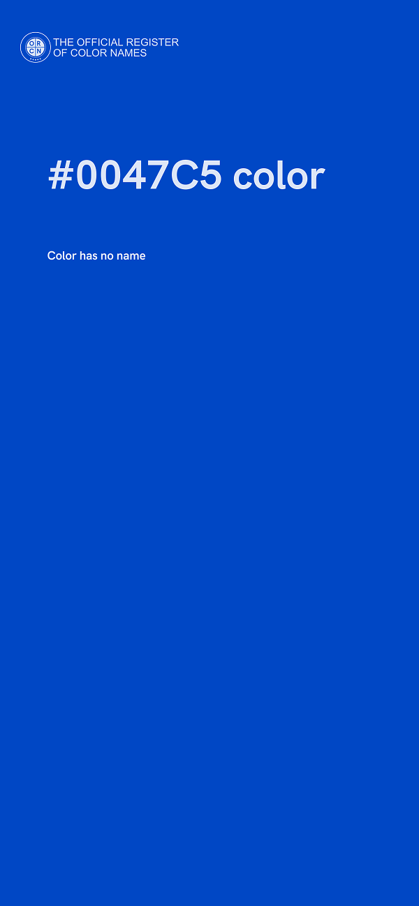 #0047C5 color image