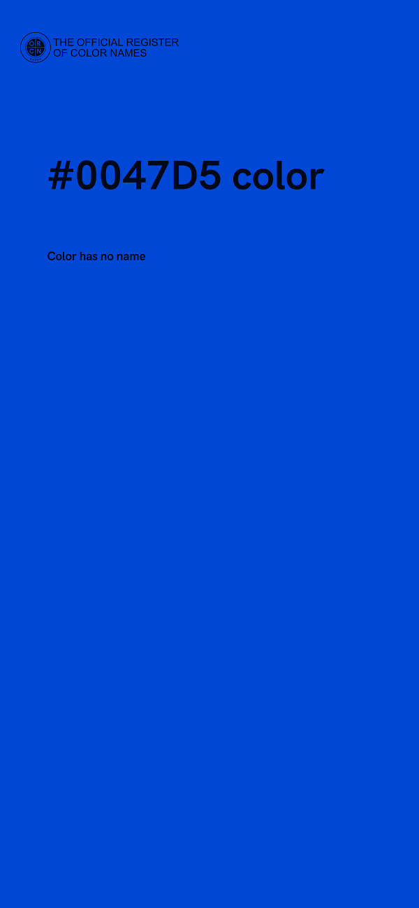 #0047D5 color image