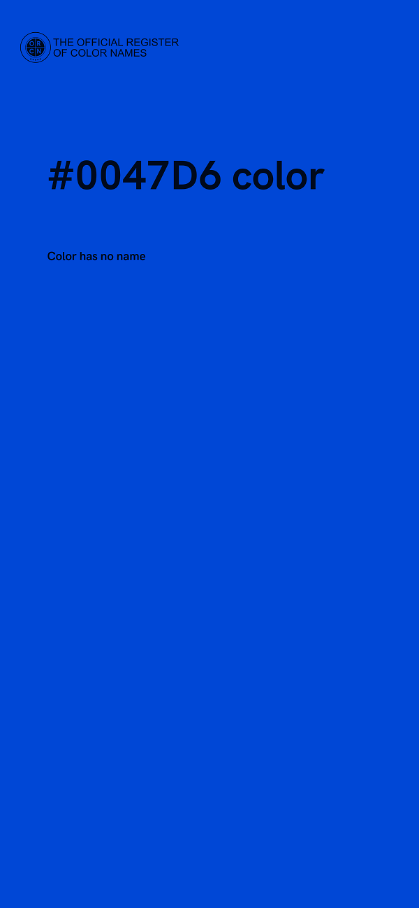 #0047D6 color image