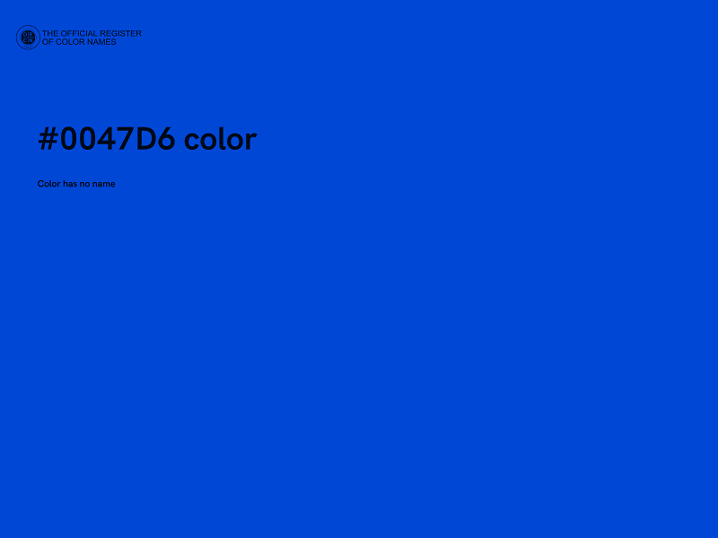 #0047D6 color image