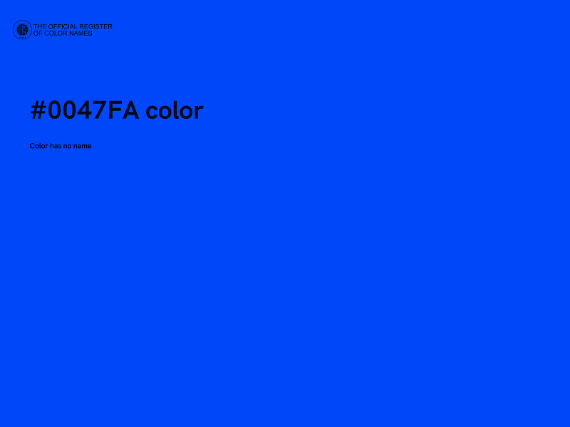 #0047FA color image