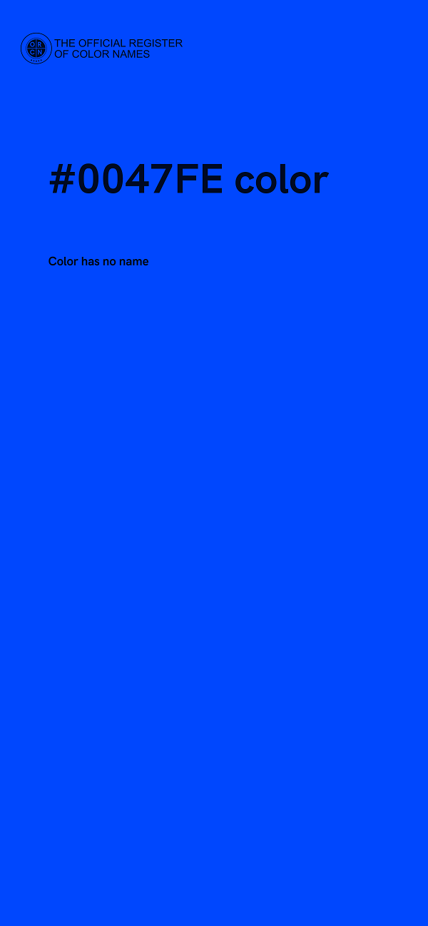 #0047FE color image