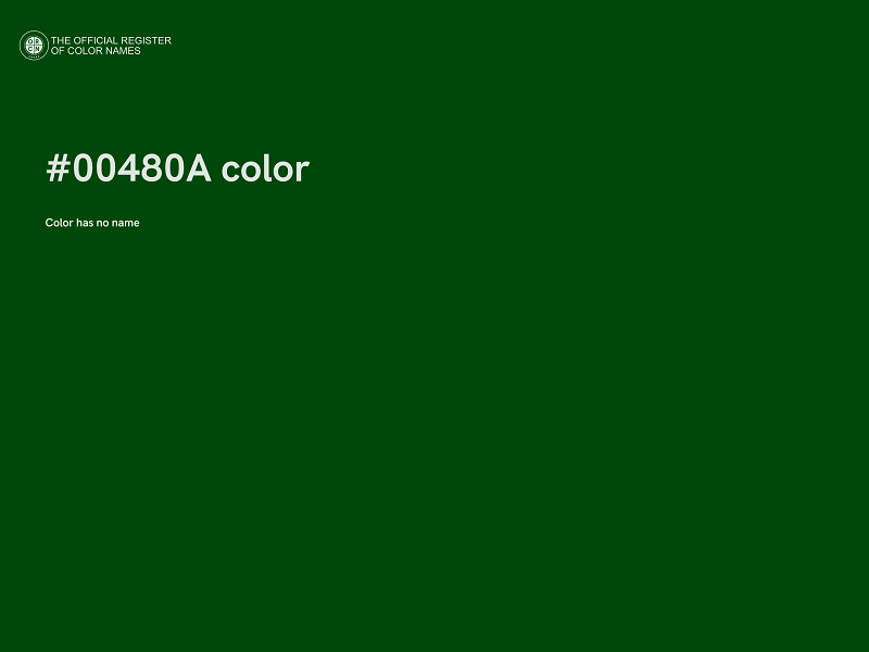 #00480A color image