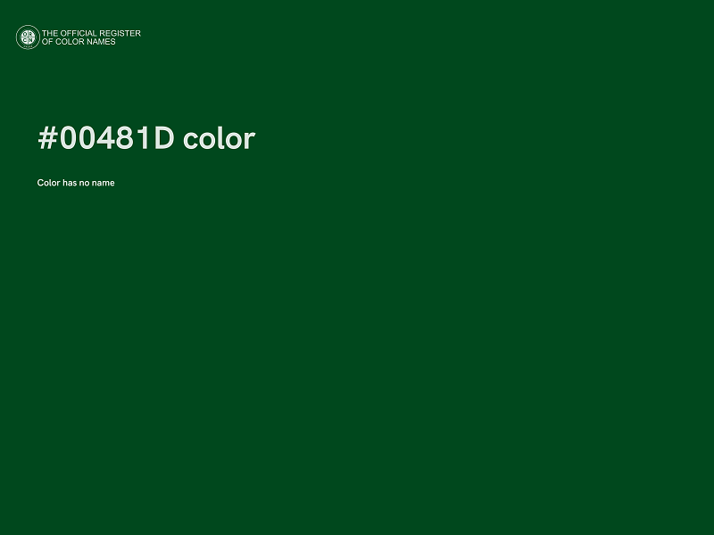 #00481D color image