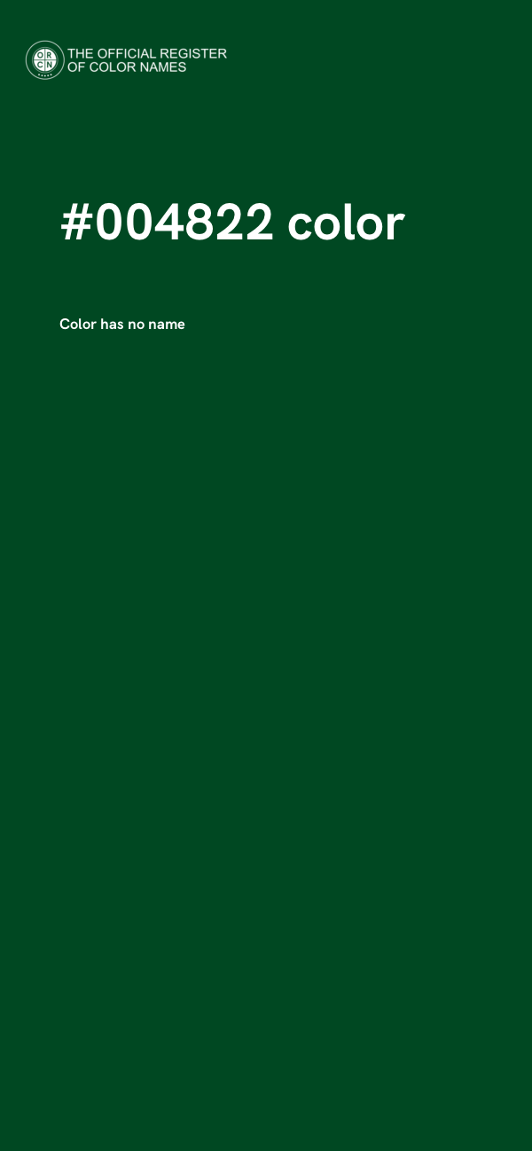 #004822 color image