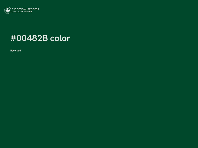 #00482B color image