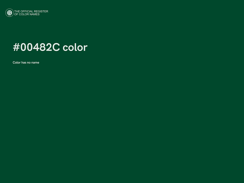 #00482C color image