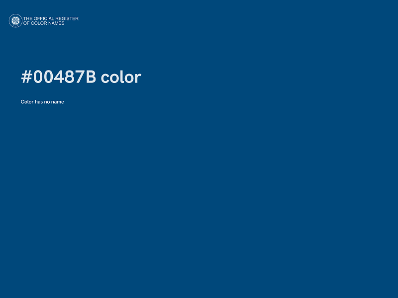 #00487B color image