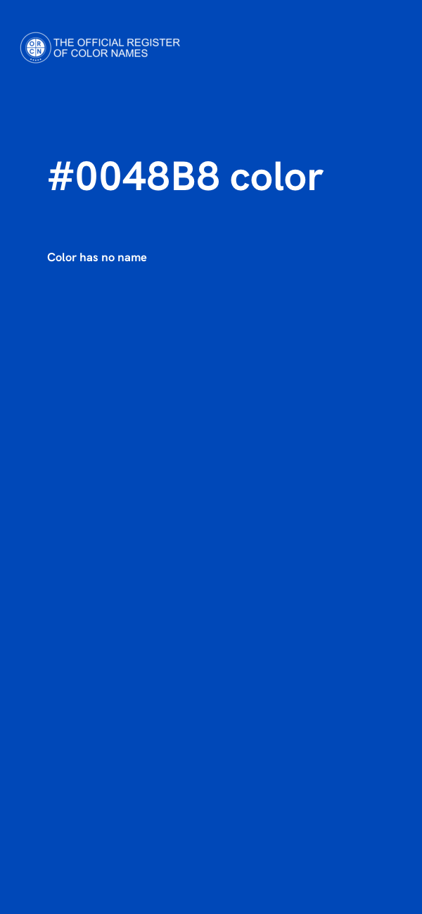 #0048B8 color image