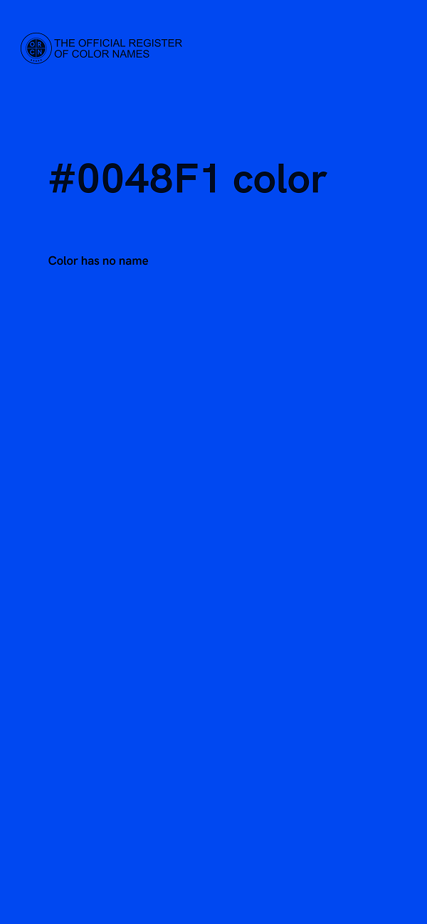 #0048F1 color image