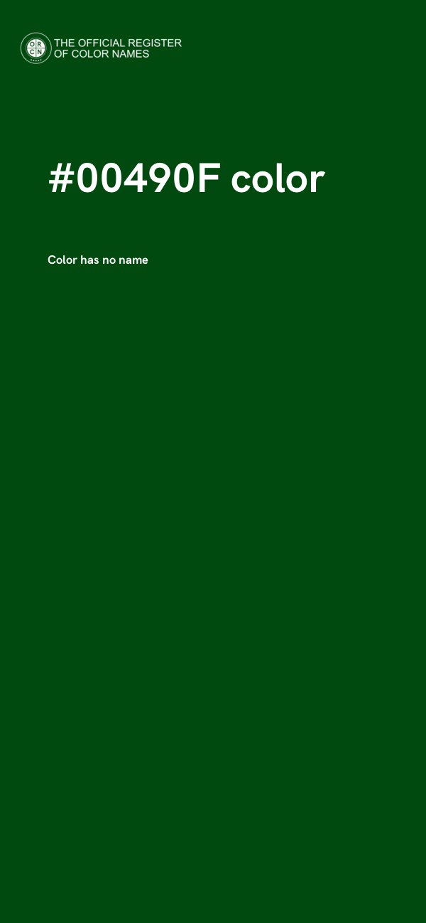 #00490F color image