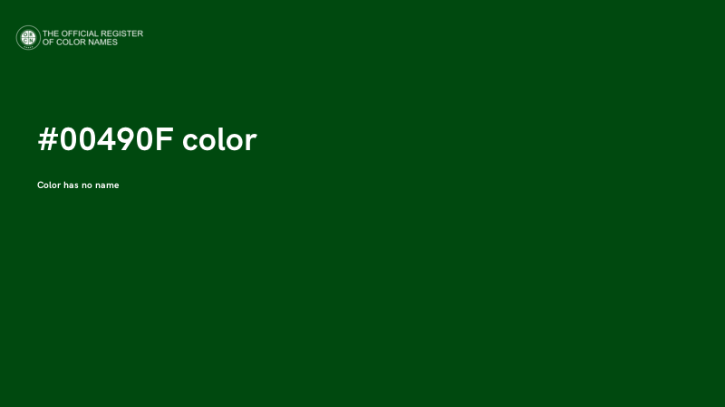 #00490F color image
