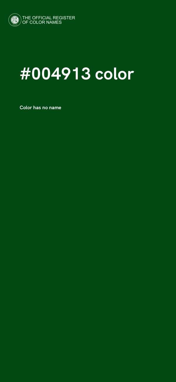 #004913 color image