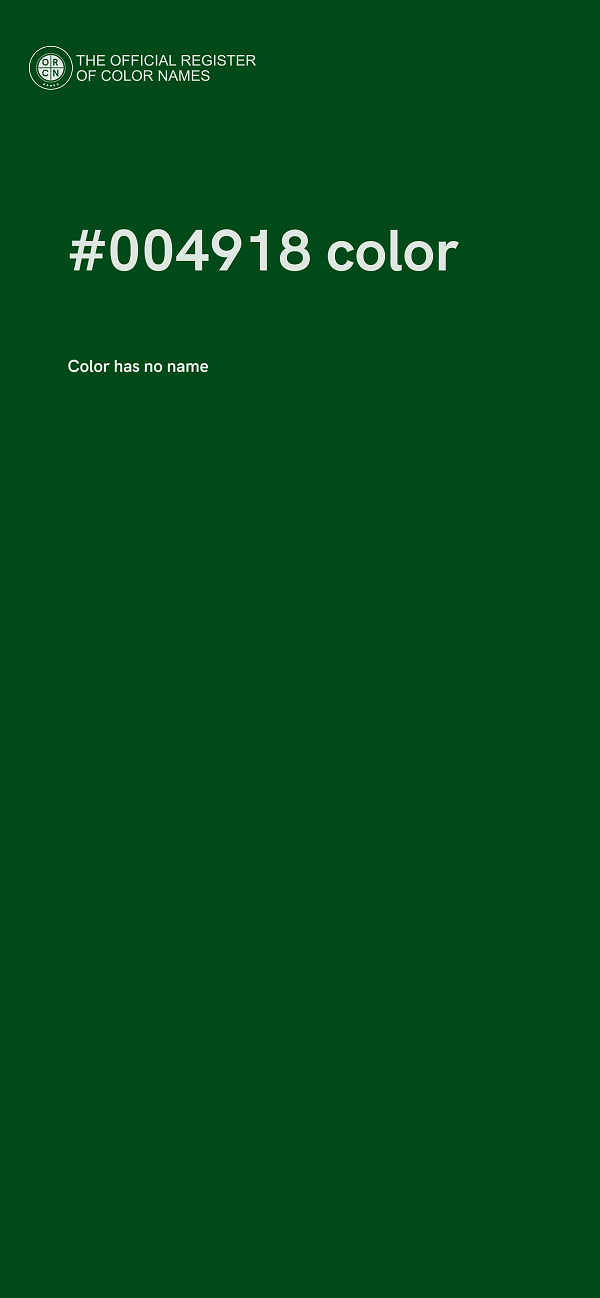 #004918 color image