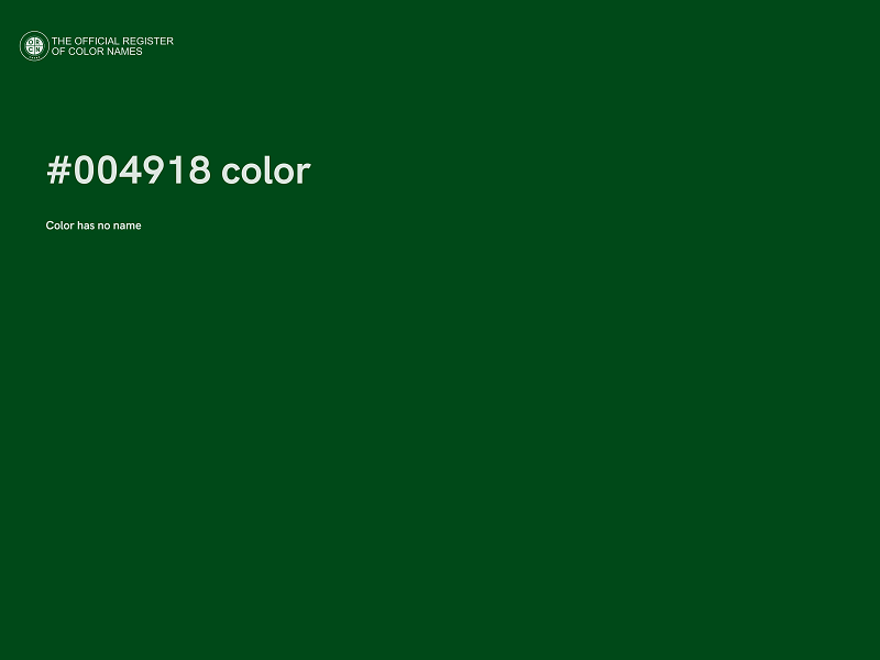 #004918 color image