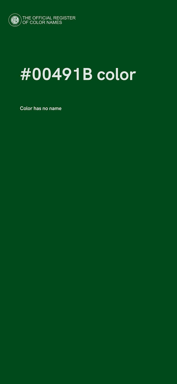 #00491B color image