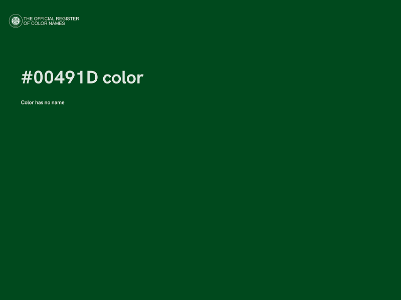#00491D color image