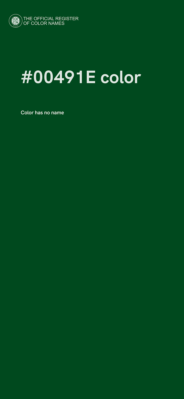 #00491E color image