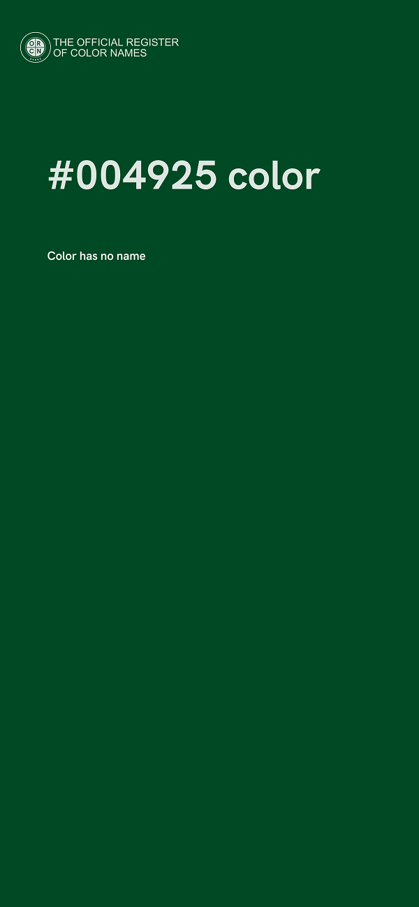 #004925 color image