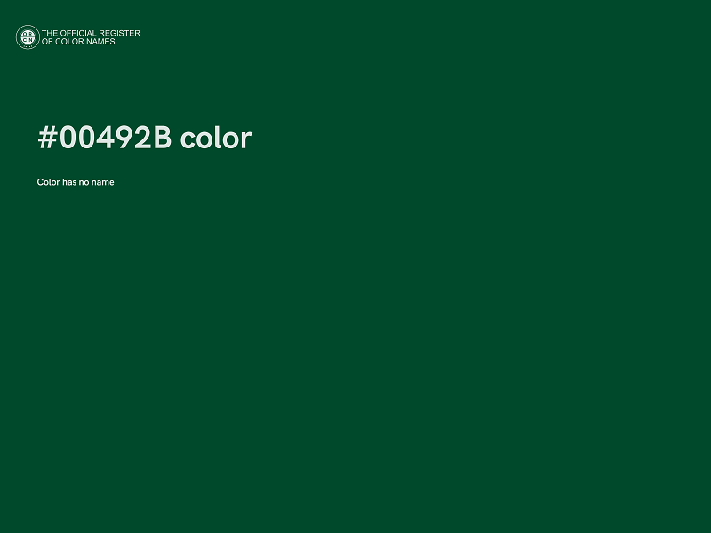 #00492B color image