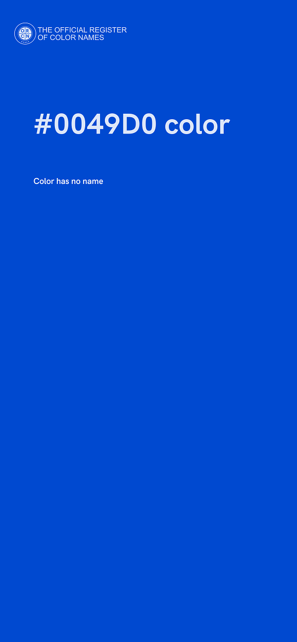 #0049D0 color image