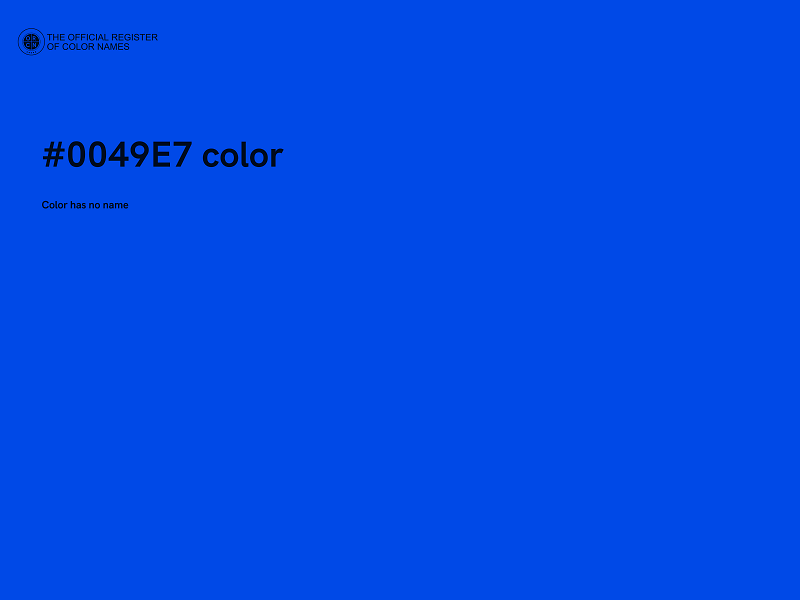 #0049E7 color image