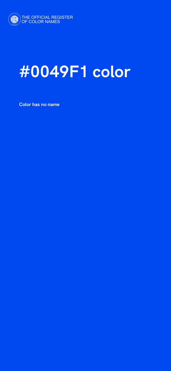 #0049F1 color image