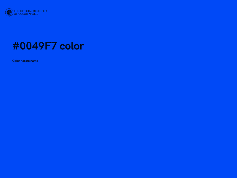 #0049F7 color image