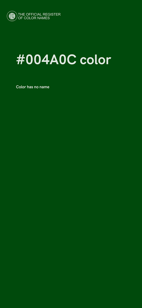 #004A0C color image