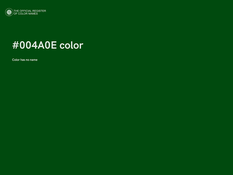 #004A0E color image