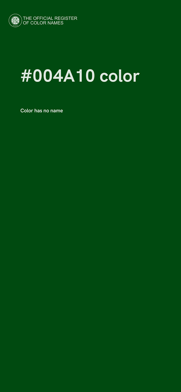 #004A10 color image