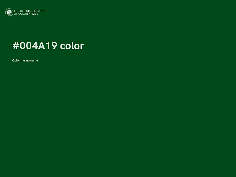 #004A19 color image