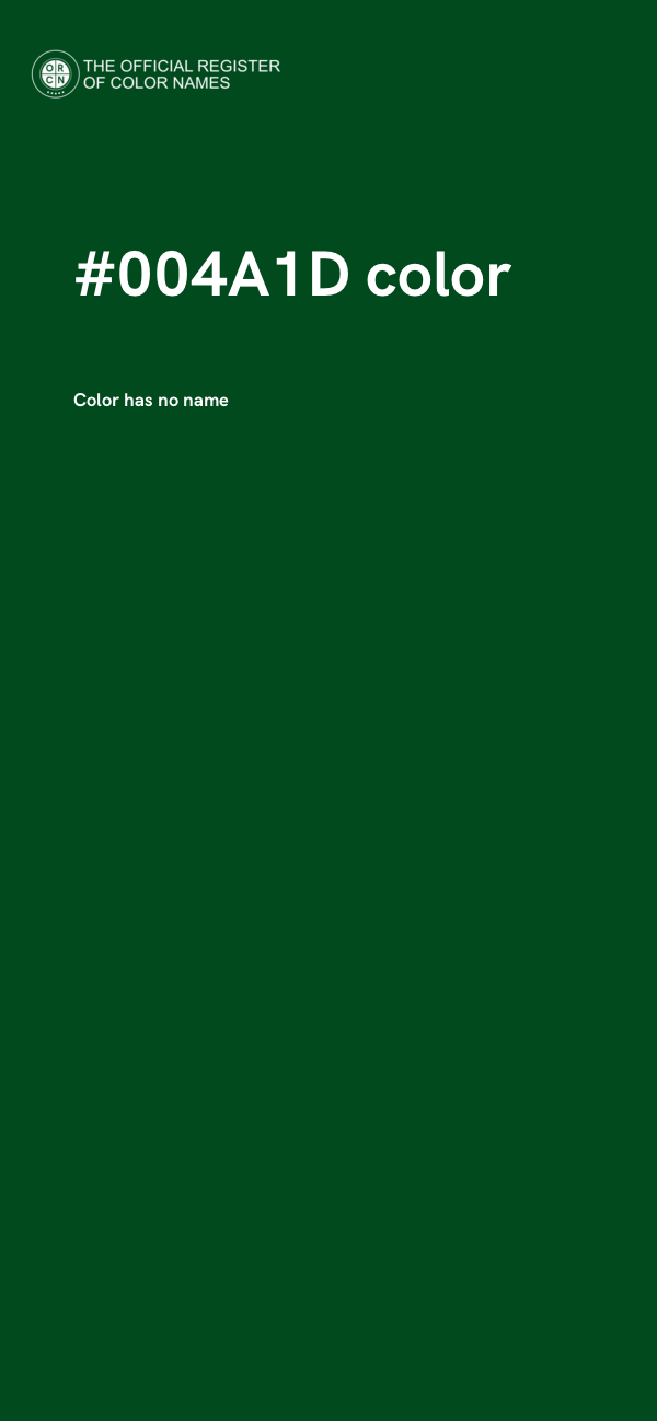 #004A1D color image