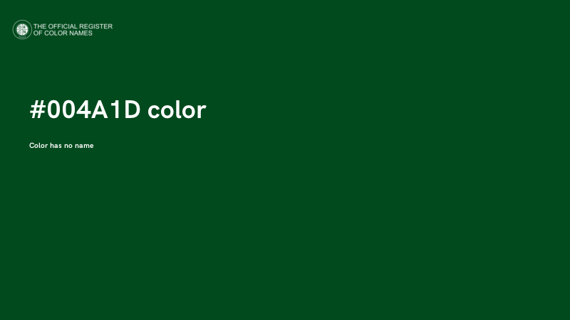 #004A1D color image