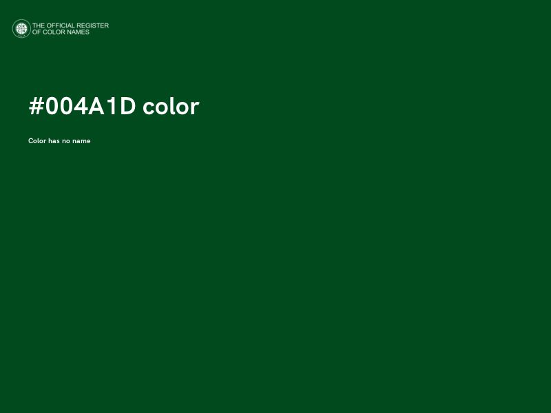 #004A1D color image