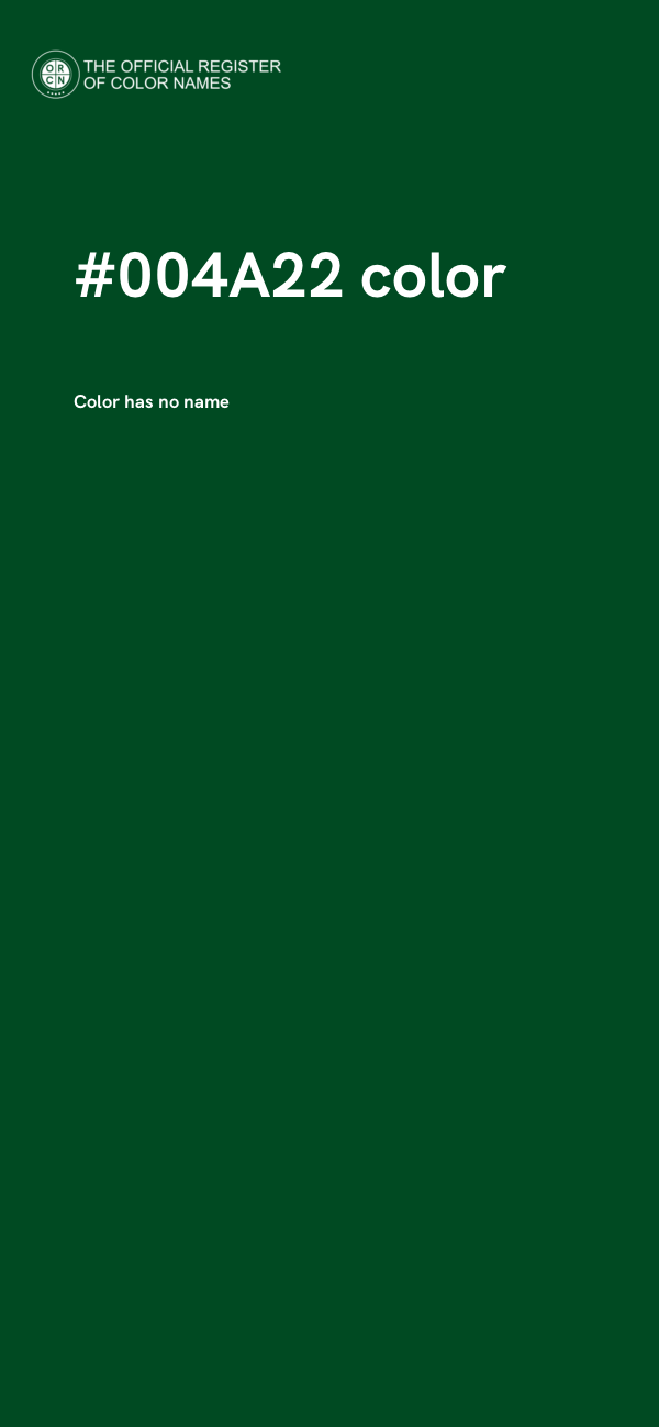 #004A22 color image