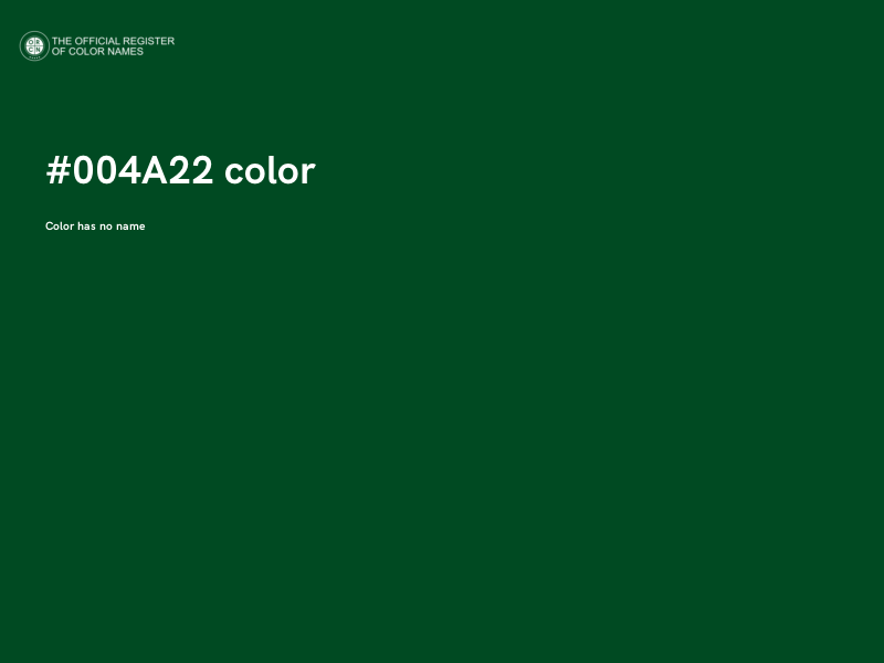 #004A22 color image