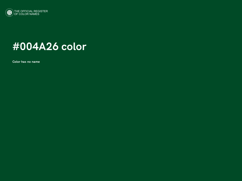 #004A26 color image