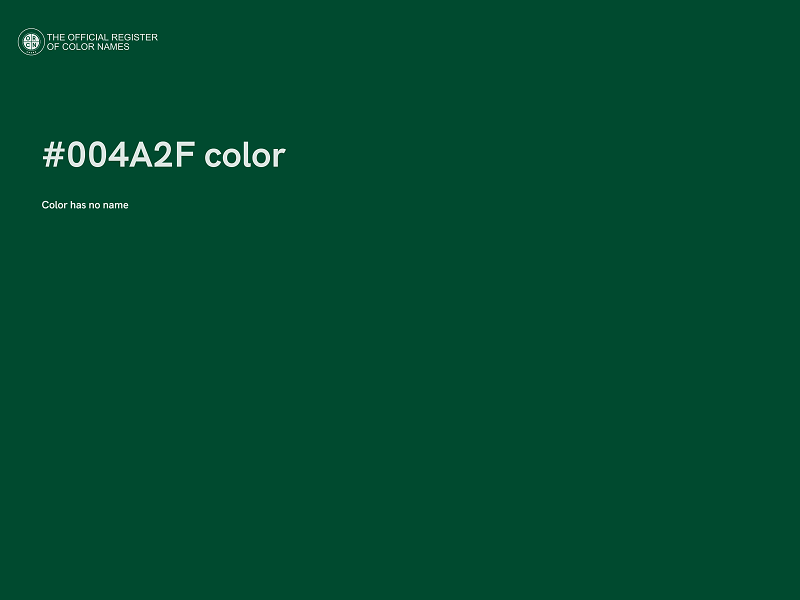 #004A2F color image