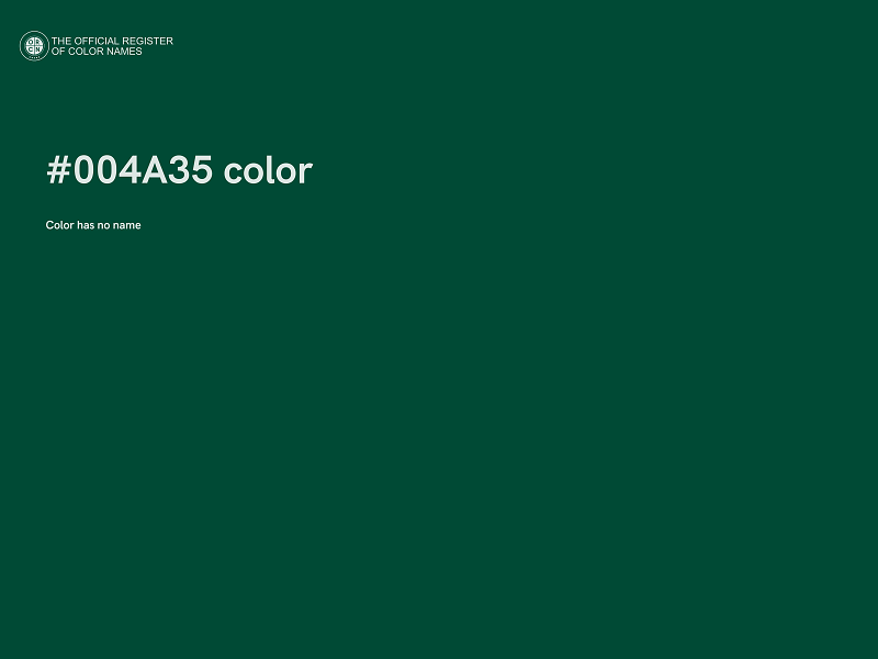 #004A35 color image