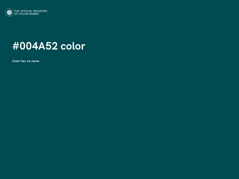 #004A52 color image
