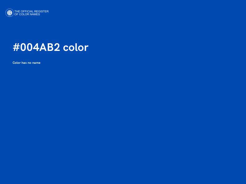 #004AB2 color image
