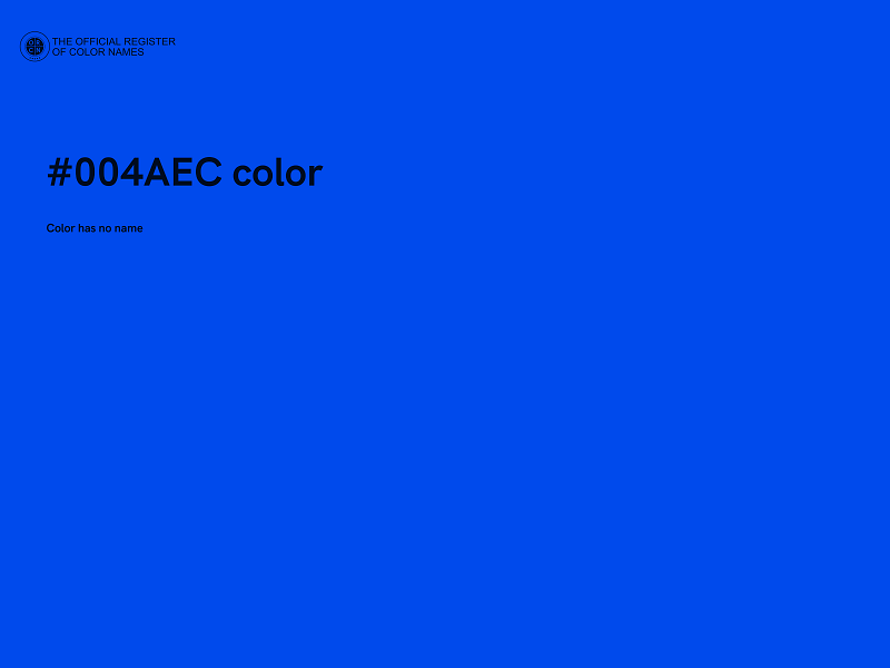 #004AEC color image