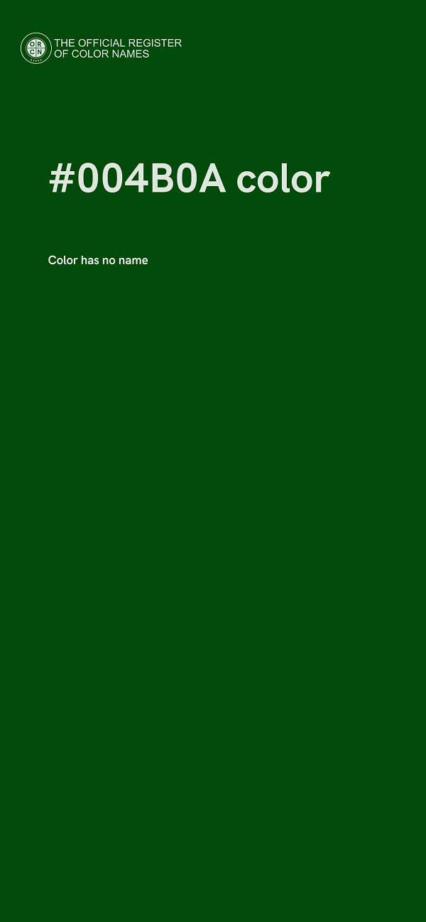 #004B0A color image