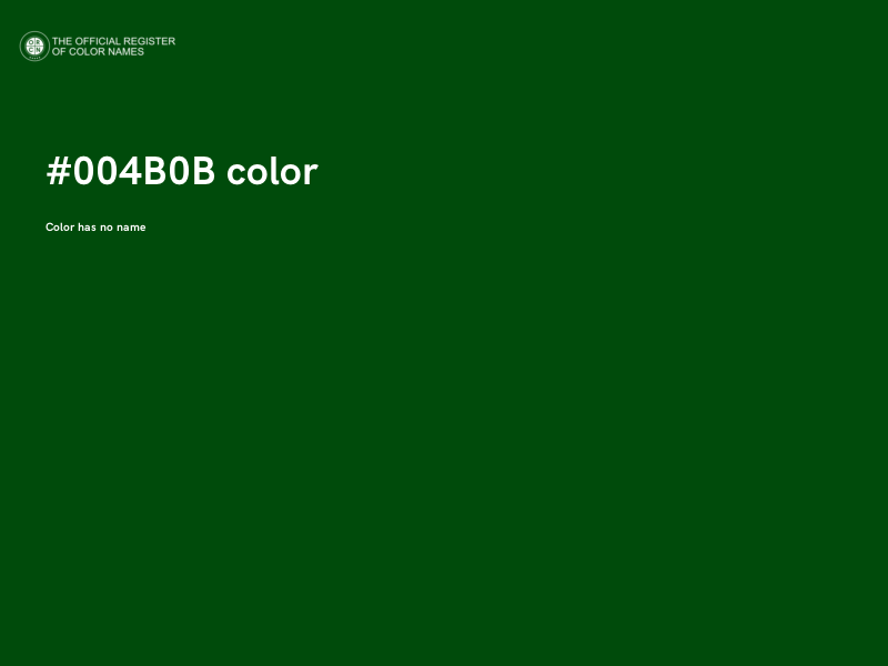#004B0B color image