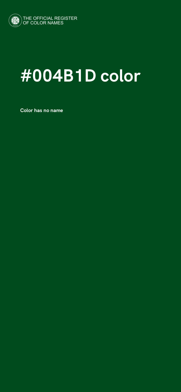 #004B1D color image
